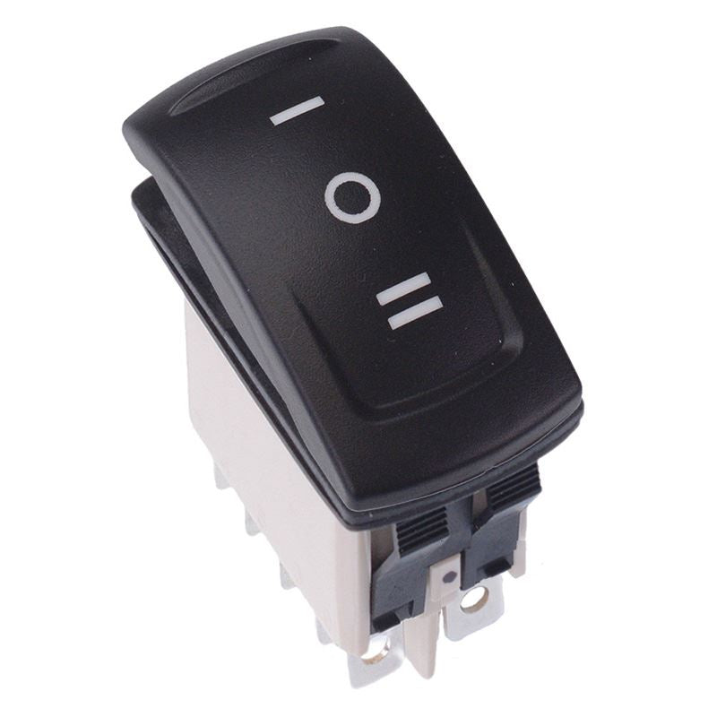 KR49CAKJJG22O040305 On-Off-On Latching Red 24V LED Automotive Rocker Switch DPDT IP68
