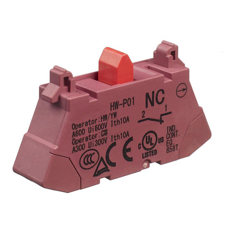 Single Pole Normally Closed Contact Block Push-In Terminals HW-P01
