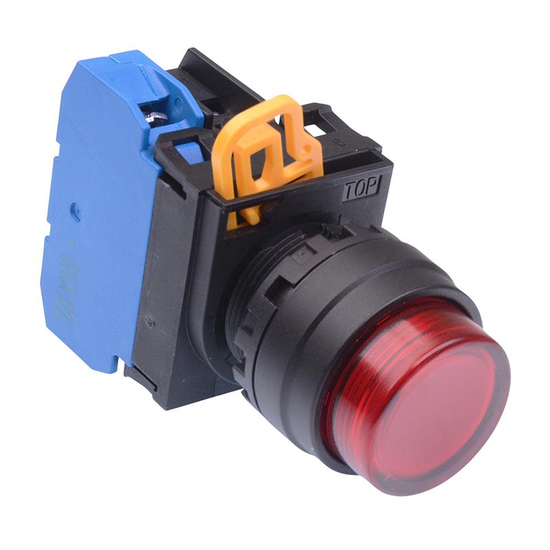 Red 12V illuminated 22mm Momentary Push Button Switch NO IP65 YW1L-M2E10Q3R