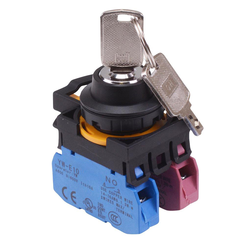 CW1K-3AE11 3 Position Maintained Key Switch 1NO-1NC IP65