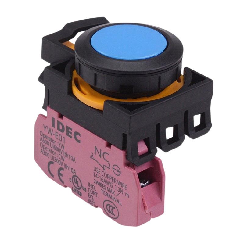 CW1B-M1E01S Blue Momentary Push Button Switch 1NC IP65