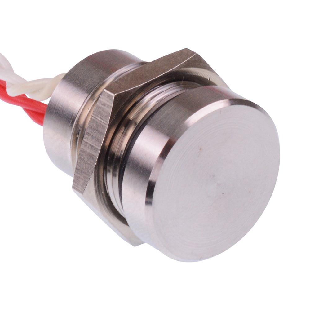 PBAR11FB000 Latching 16mm Stainless Steel Piezo Switch Prewired IP68 SPST