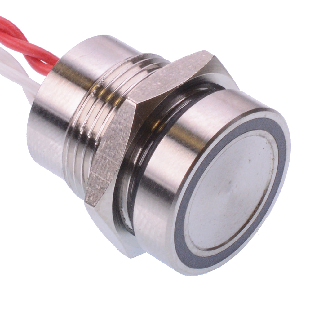 PBAR11FB000W2A Red/Green illuminated Latching 16mm Piezo Switch Prewired IP68
