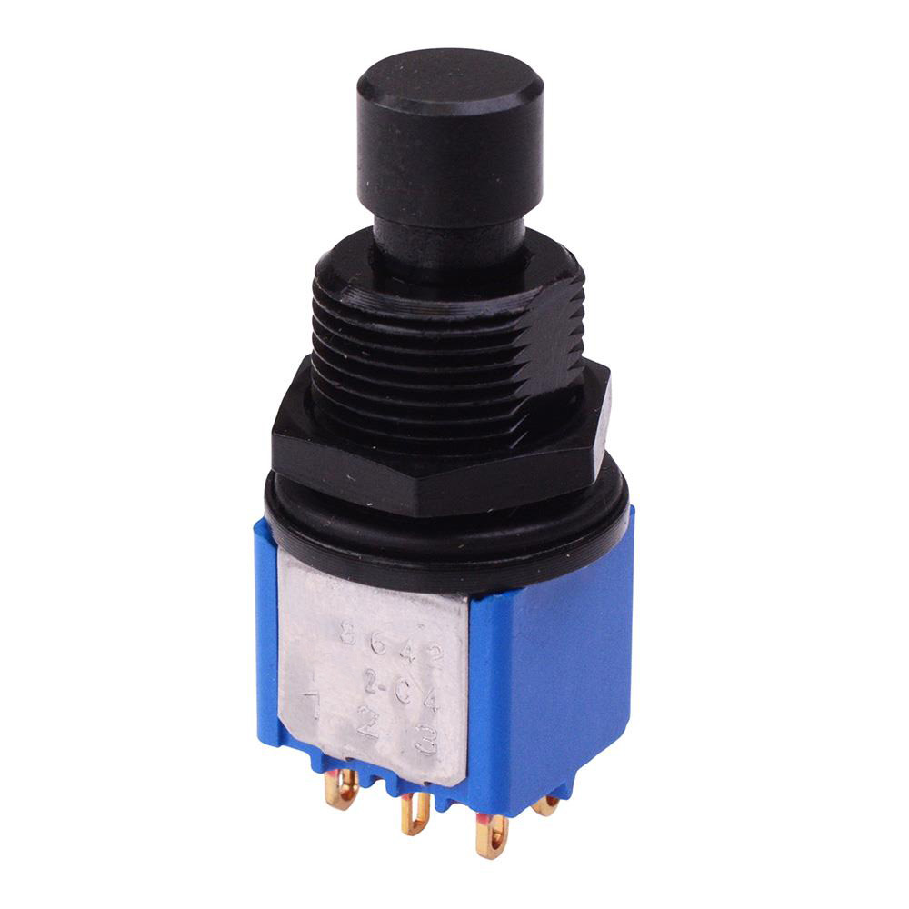 8642ADBG6X923 Black On-(On) Momentary Foot Switch DPDT 4A