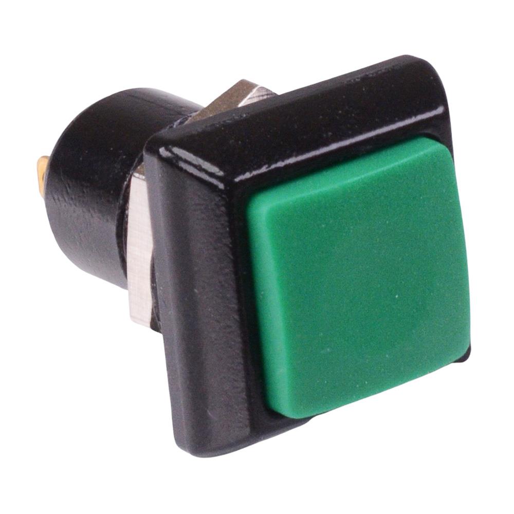 IPC1SAD3 Green Square Latching 12mm Push Button Switch SPST IP67