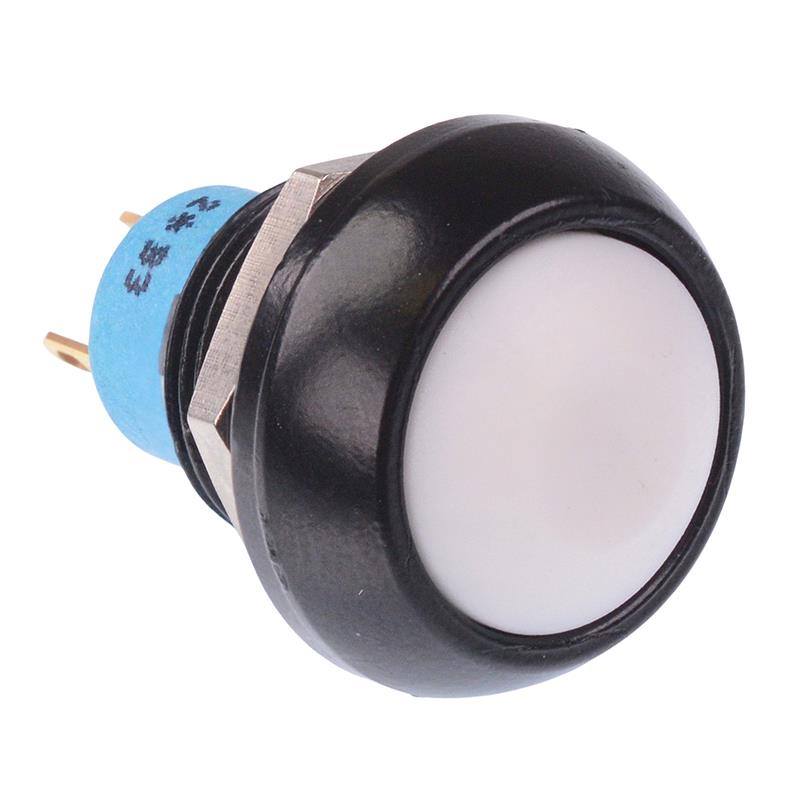 IPR3SAD7/1 White Momentary 12mm Push Button Switch SPST IP67