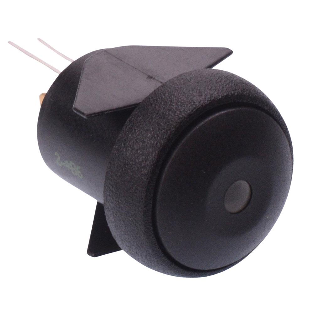 IQR1S422L0Y Yellow LED Black Round Snap-In Latching 12mm Push Button Switch SPST