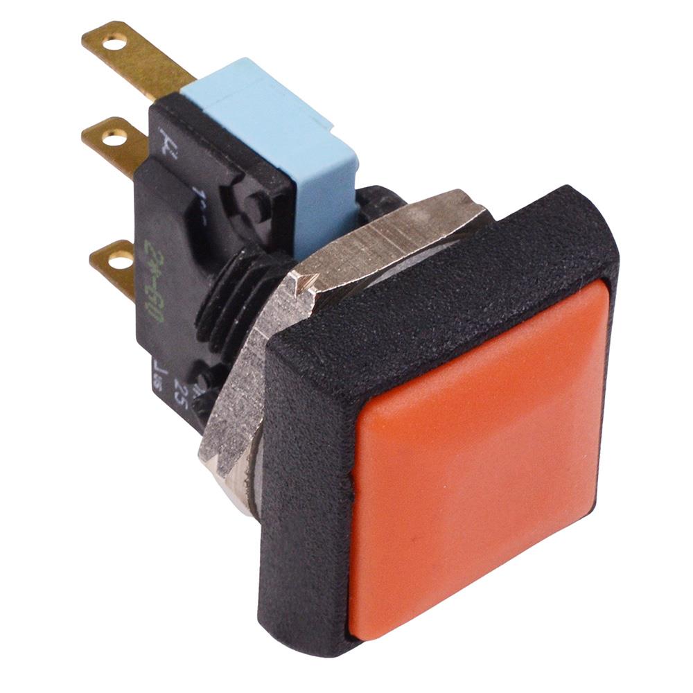 IRC7Z292 Orange Square 16mm Momentary Push Button Switch SPDT 5A IP67