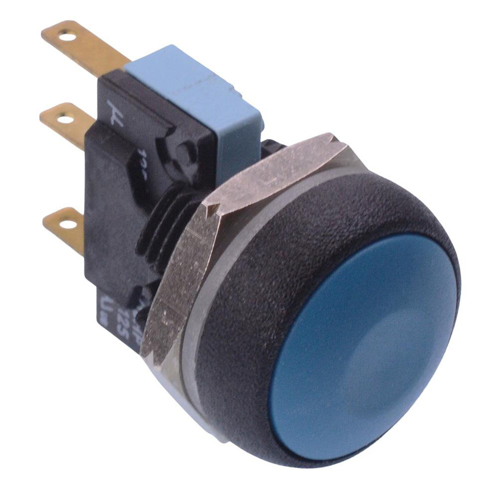 IRR7Z212 Blue Round 16mm Momentary Push Button Switch SPDT 5A IP67
