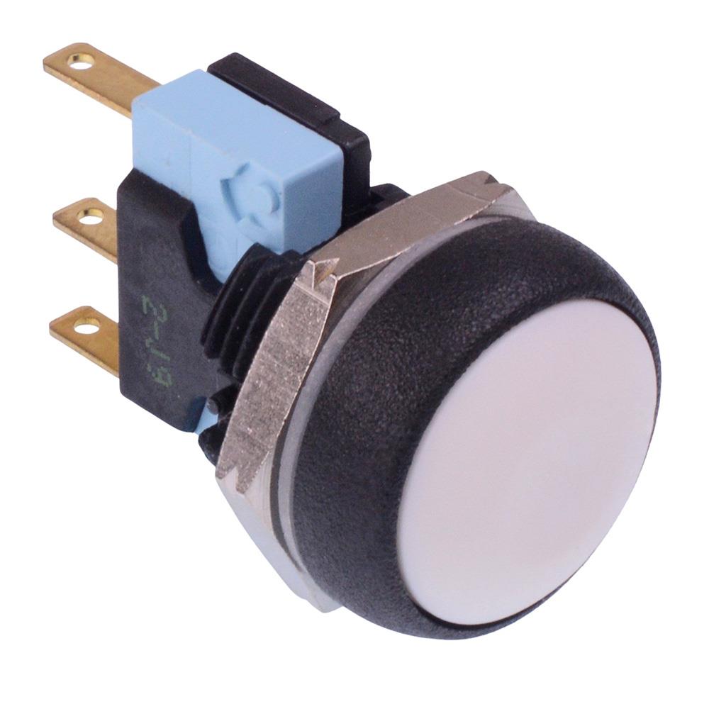 IRR7Z272 White Round 16mm Momentary Push Button Switch SPDT 5A IP67