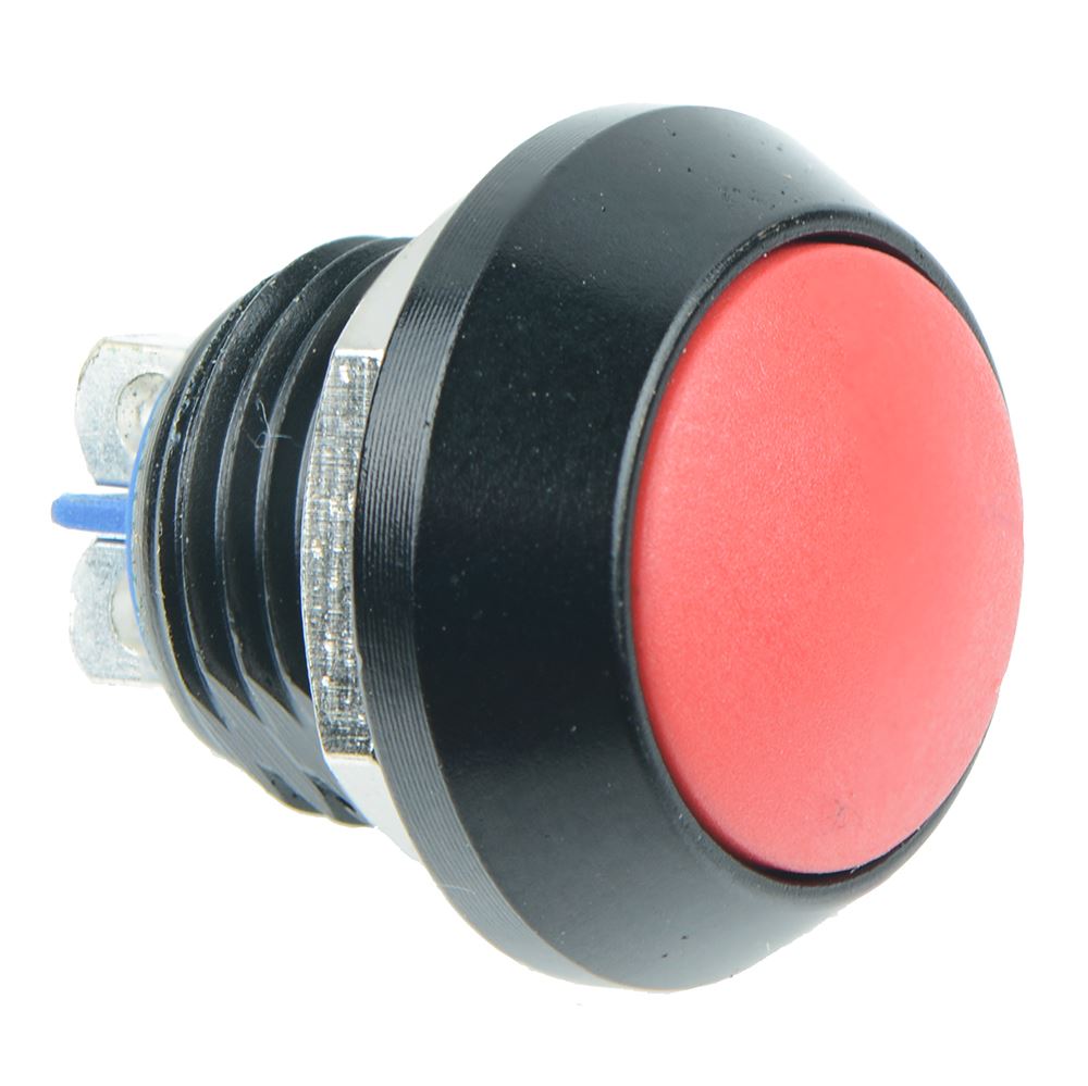 Red Off-(On) Momentary Push Button Switch Screw Terminals SPST IP65