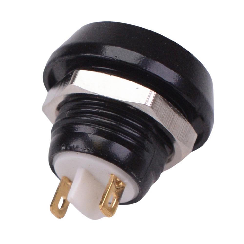 Yellow Off-(On) Black Momentary Vandal Resistant Push Button Switch 2A SPST