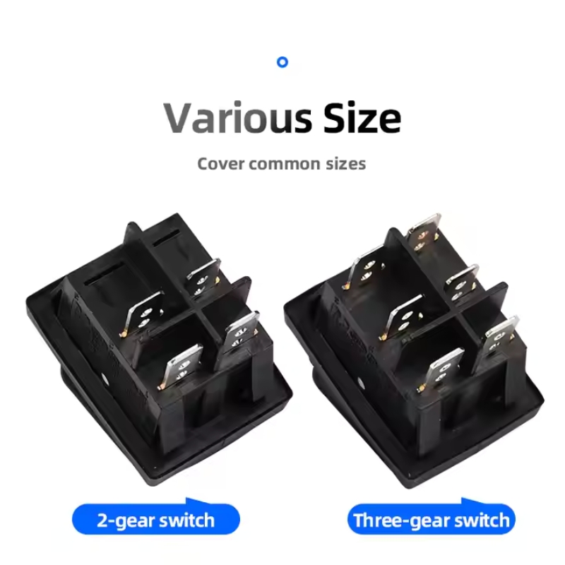 IP65 Waterproof Illuminated Rocker Switch Wiring Diagram 110V 220V 4/6 Pins On/off Rectangle Rocker Switches