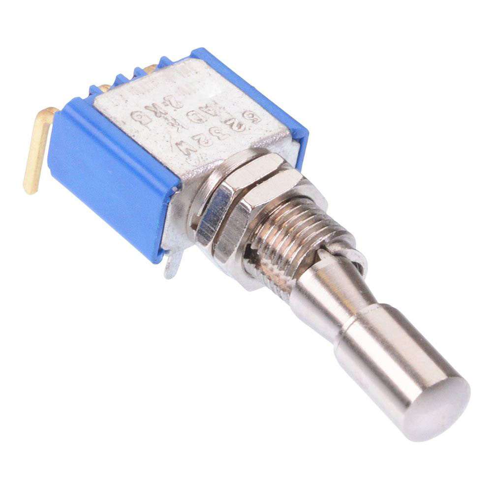 5232THWADKB14V/1 On-(On) Momentary Locking 6.35mm Miniature Toggle Switch SPDT 4A 30VDC