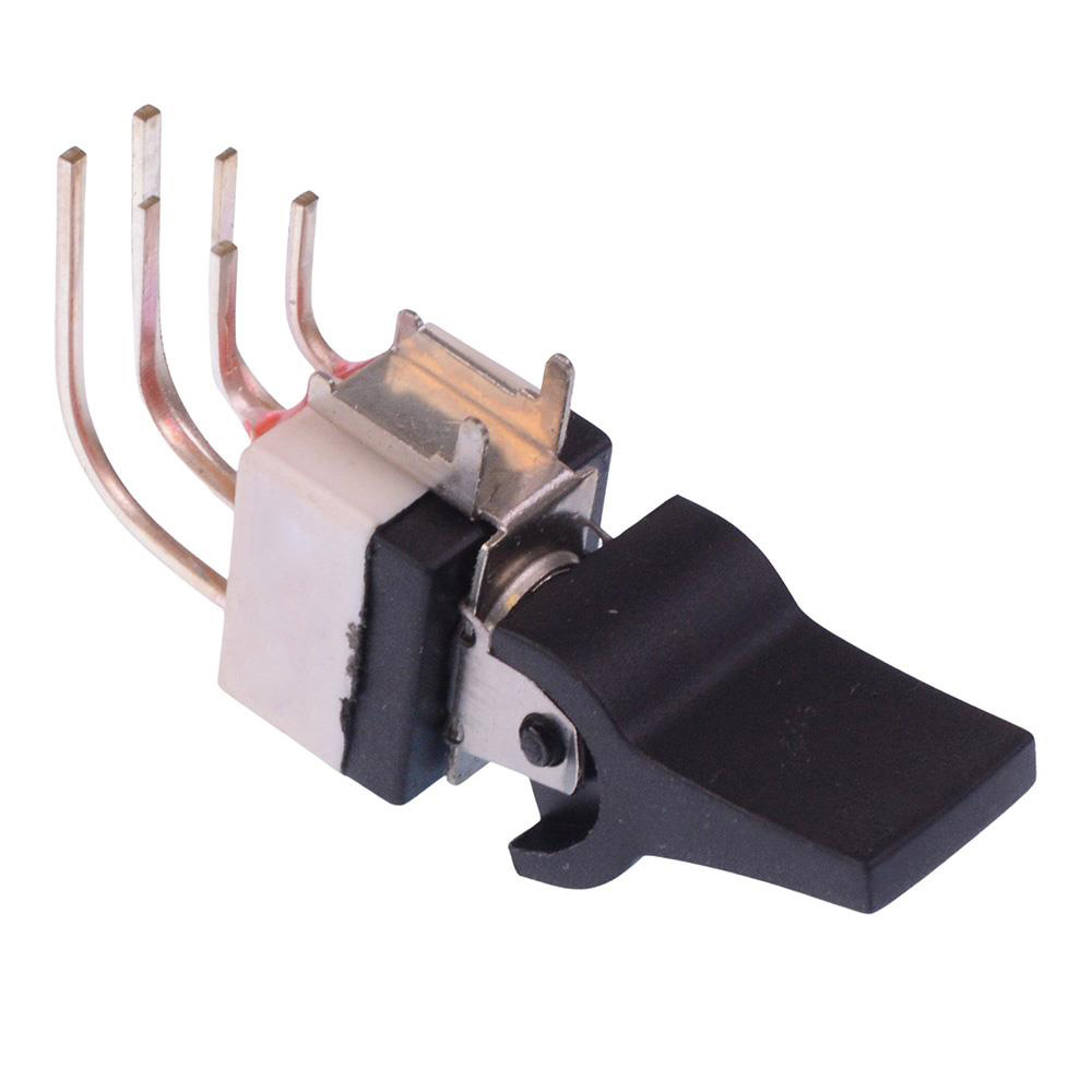 SWW246A6X653 Black Paddle On-On Washable PCB Miniature Toggle Switch DPDT 4A 30VDC
