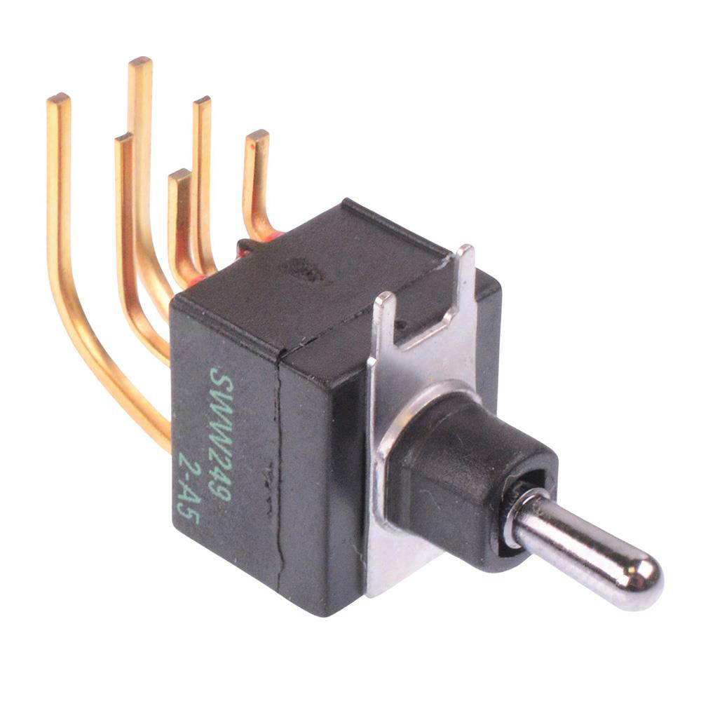 SWW249CD-7 On-Off-On Washable PCB Miniature Toggle Switch DPDT 0.4A 20V